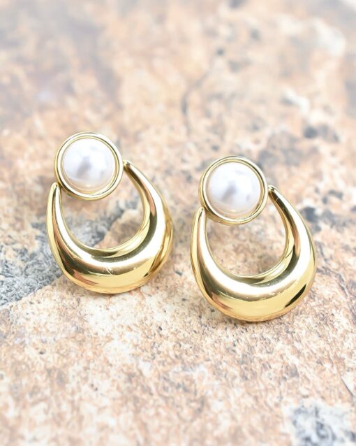 Aretes Gold and Pearl - Imagen 2