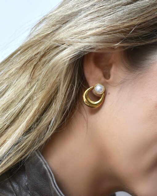 Aretes Gold and Pearl - Imagen 3