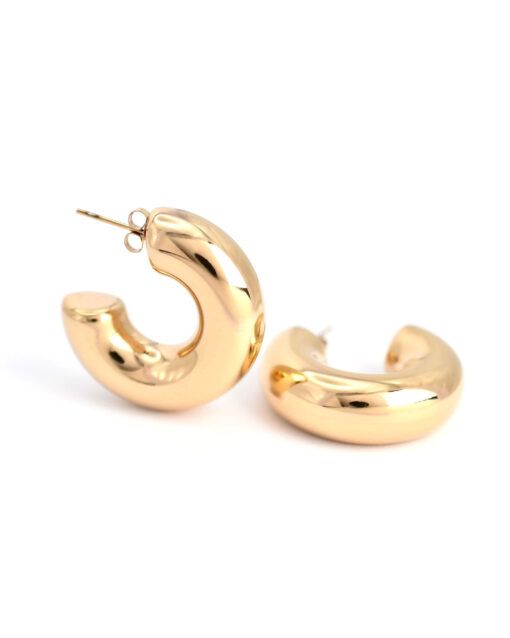 Aretes Statement Chunky Hoops - Imagen 4