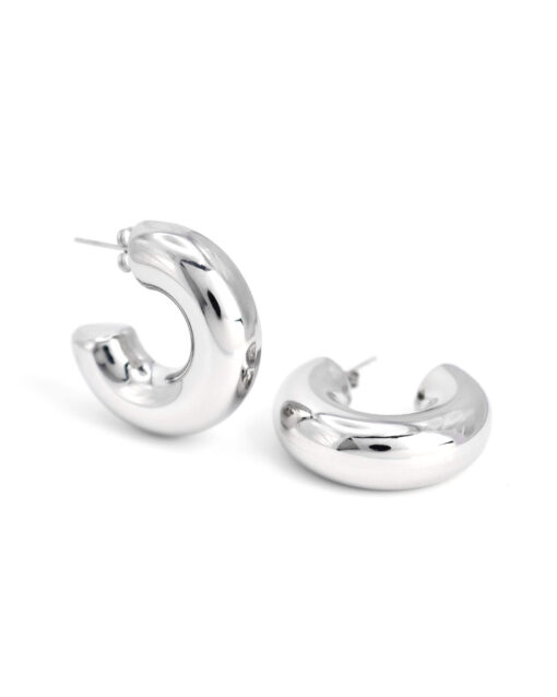 Aretes Statement Chunky Hoops - Imagen 3