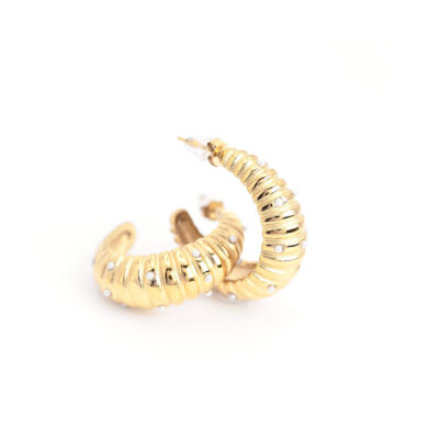 Aretes Cuff Pearls Hoops
