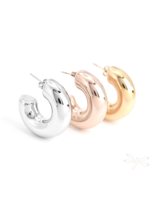 Aretes Statement Chunky Hoops