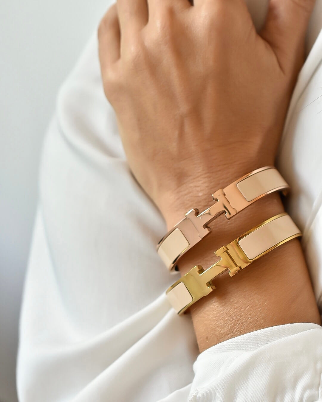 Pulseras Nude Gruesas Brand H - Imagen 2