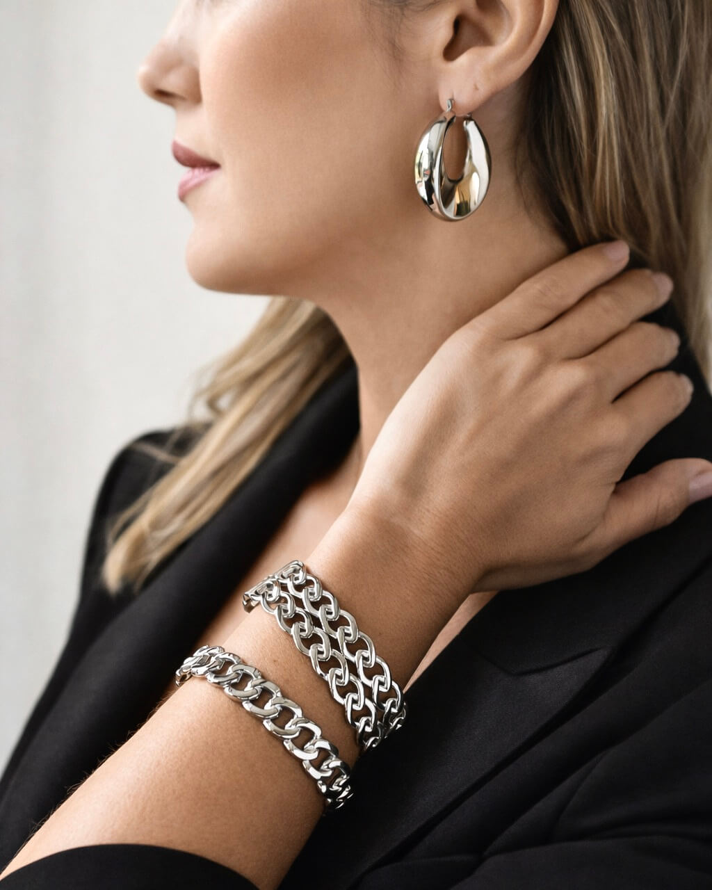 Pulseras Chain (2 grosores, 2 colores) - Imagen 3