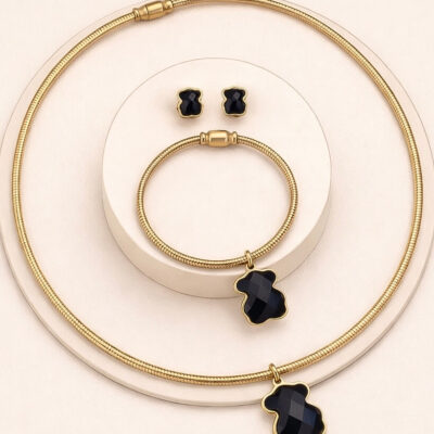 Set Gold & Black Bears