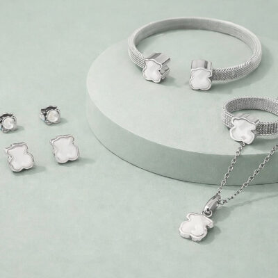 Set Silver Mesh Bears