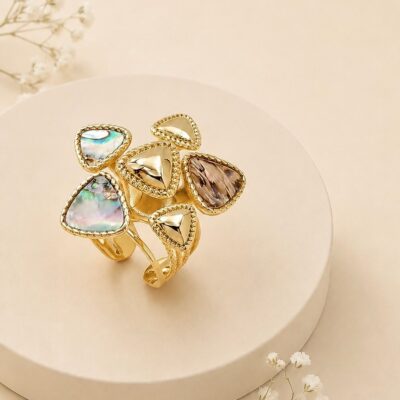 Anillo Flor Nácar (ajustable)