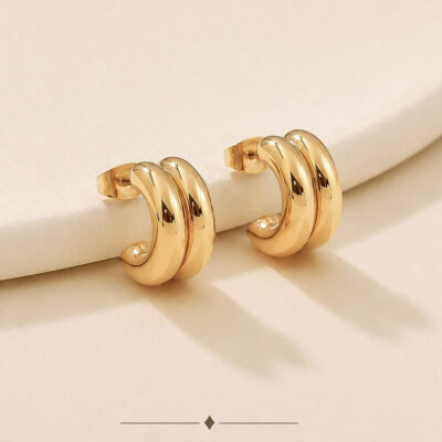 Aretes Media Luna 1.5 cms